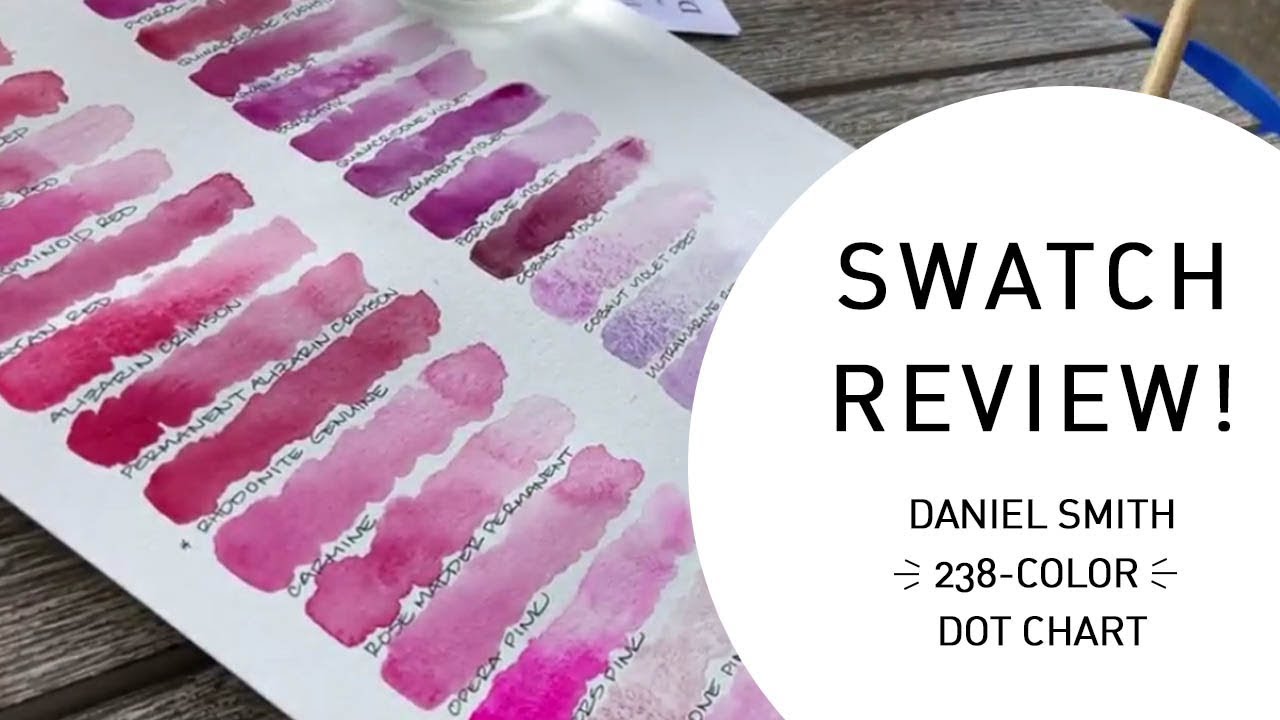 Daniel Smith  - A Swatch Review of 238-color Dot Chart