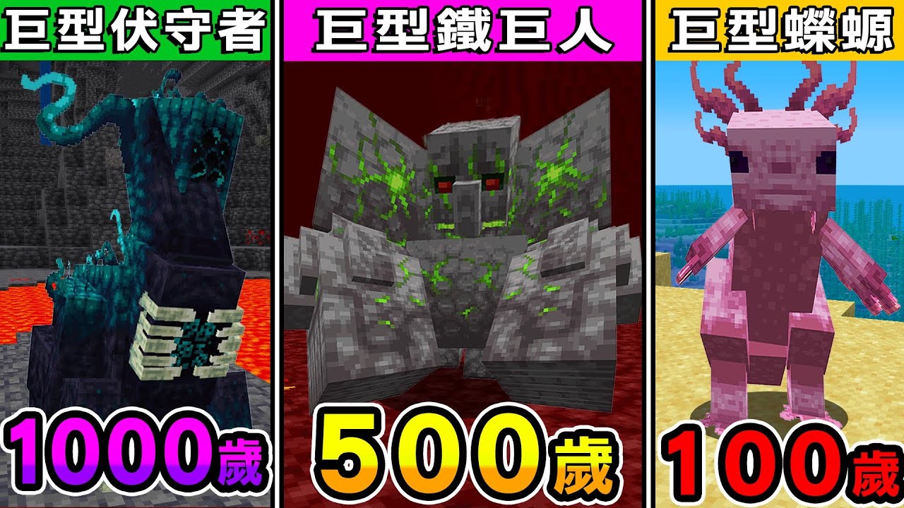 Minecraft 最強成長怪物！能夠變身『進化巨型怪物』使用特殊能力暴打麥塊所有Boss！
