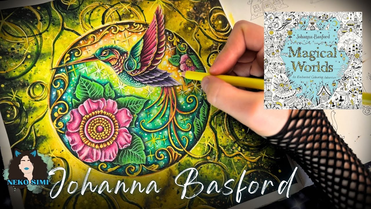 Jungle Echoes in Johanna Basford's Magical Worlds | Adult Watercolour Colouring
