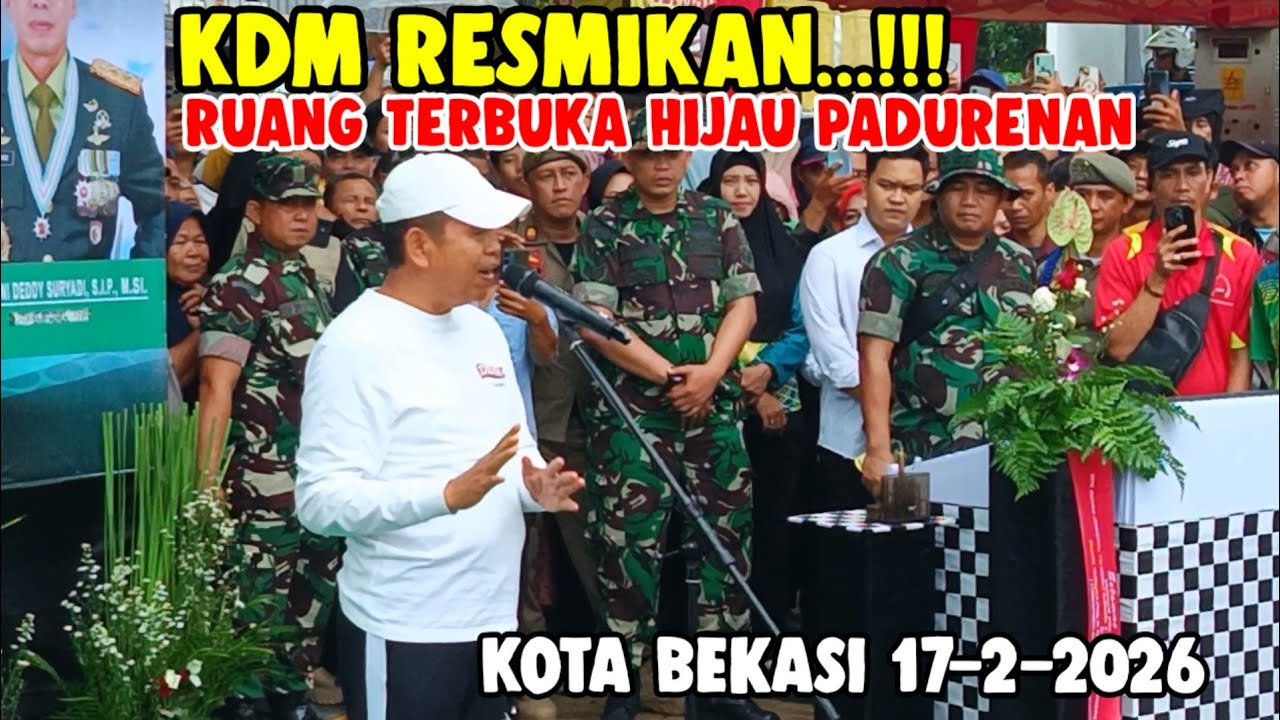 KDM DATANG LAGI‼️ RESMIKAN RUANG TERBUKA HIJAU PADURENAN KOTA BEKASI
