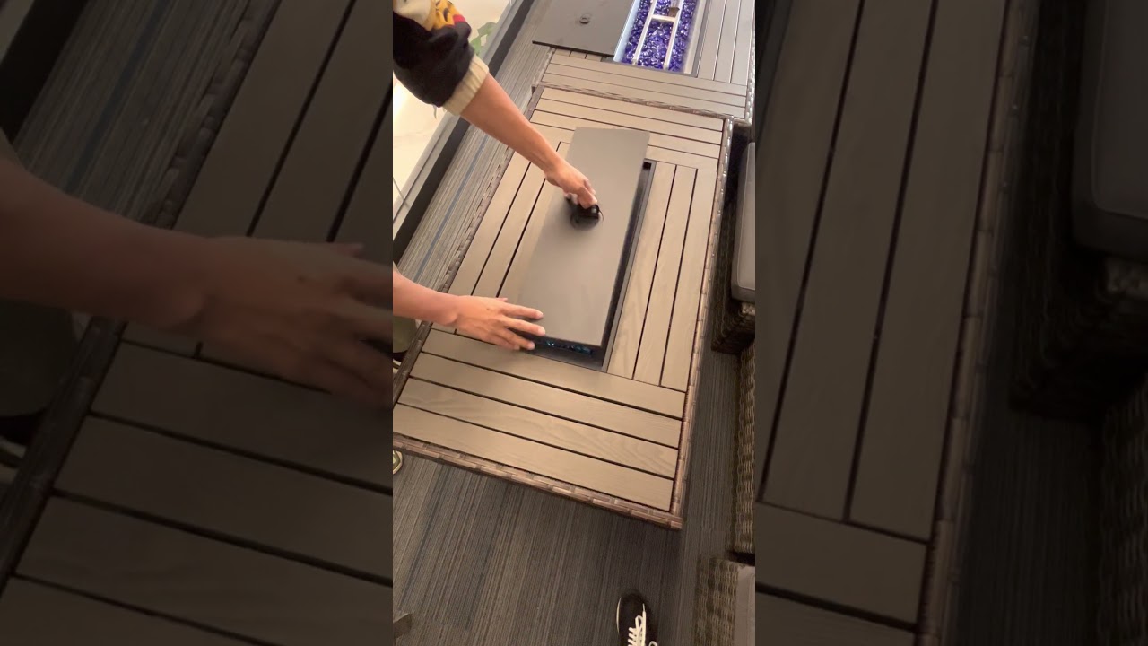 Aoxun New Propane Fire Pit Table