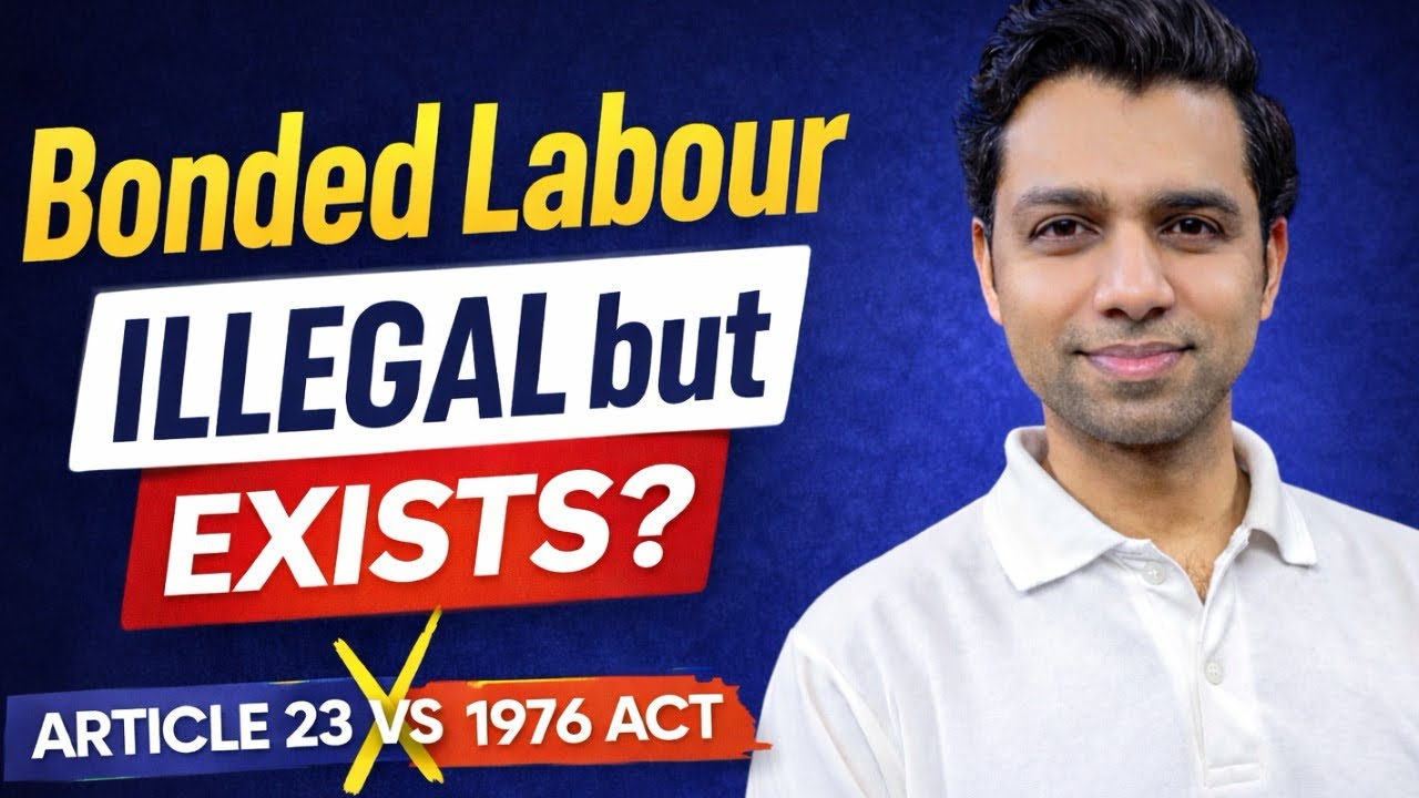 Bonded Labour: Illegal but Still Exists? | Article 23 vs Bonded Labour Act 1976 | UPSC Polity 