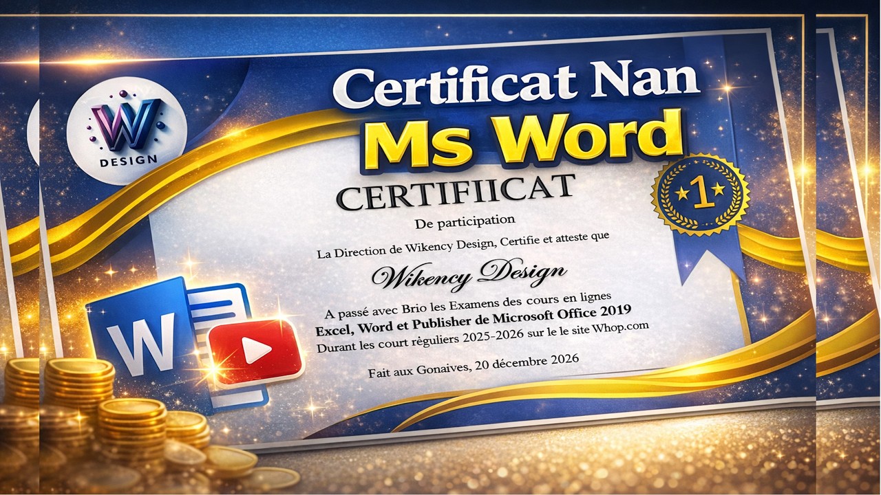 👉 Kijan pou Kreye yon Certificat nan MS Word | Byen Fasil & Pwofesyonèl