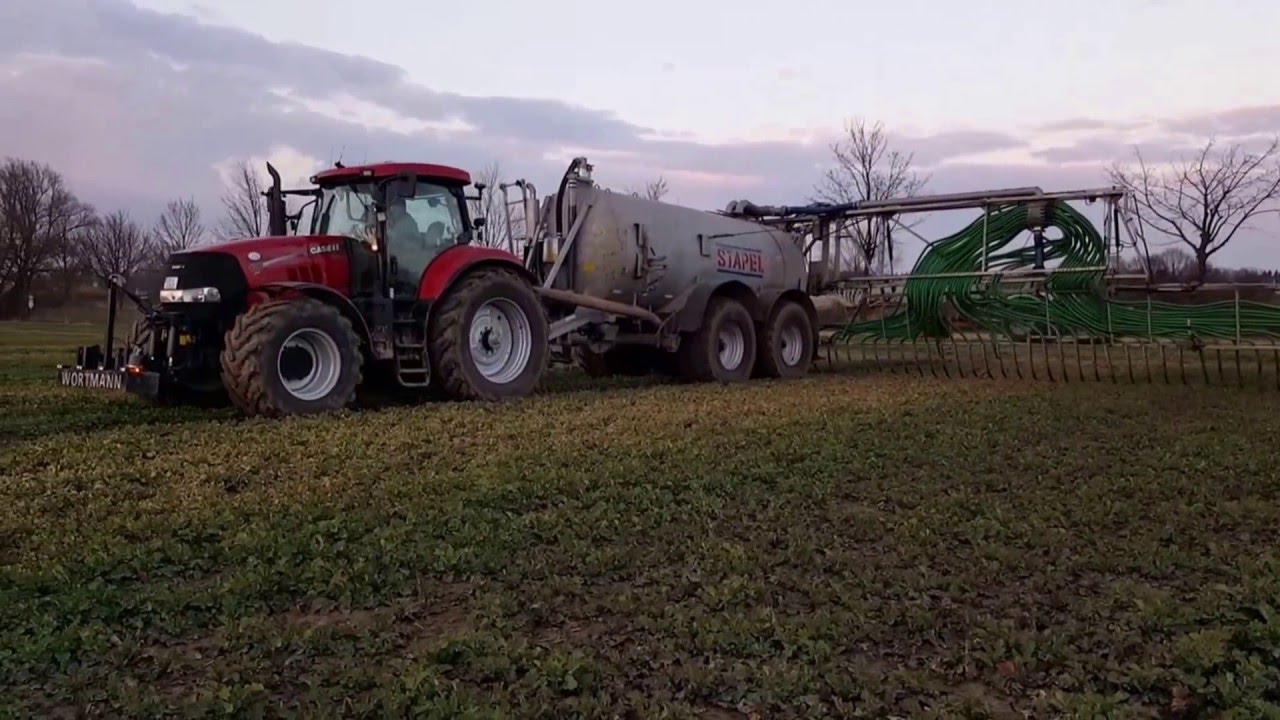 Gülle fahren 2016 Case Puma 180cvx mit 17,5 m3 Stapel Güllefass und 21m Schleppschlauchgestänge