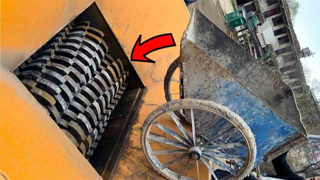 Heavy Shredding Machine vs Giant Iron Hand Truly #shredding #shredded #shreddermachine