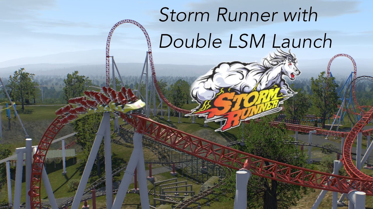 STORM RUNNER double LSM launch and layout extension concept - NoLimits 2