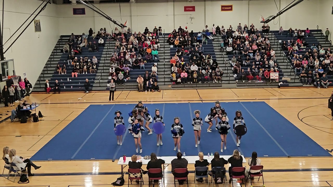 Tomahawk Creek Middle School at Chesterfield County Middle School Cheer Competition 2025 💙🖤🤍