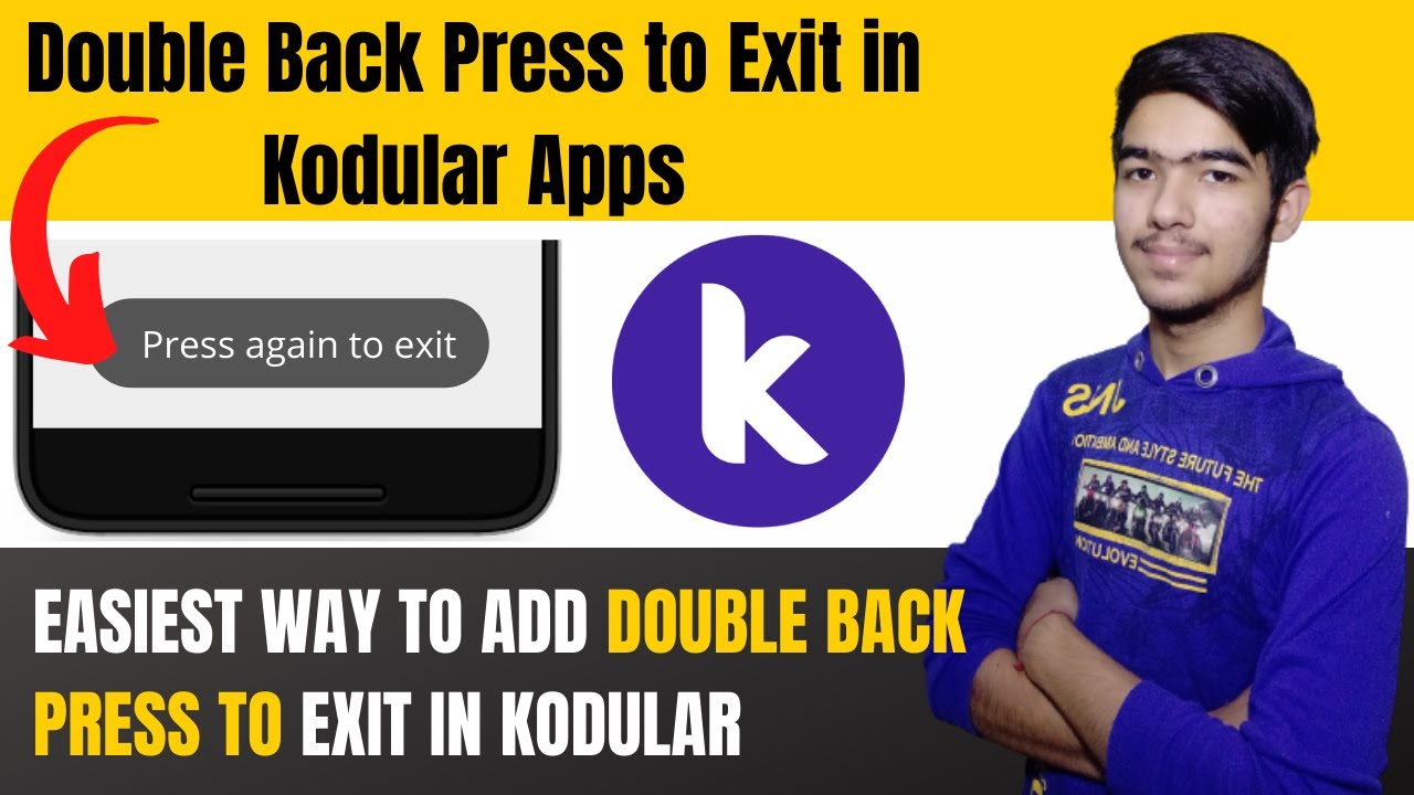 #18 How to Add Double back press to exit in Kodular Apps | Kodular | Thunkable | MIT App Inventor