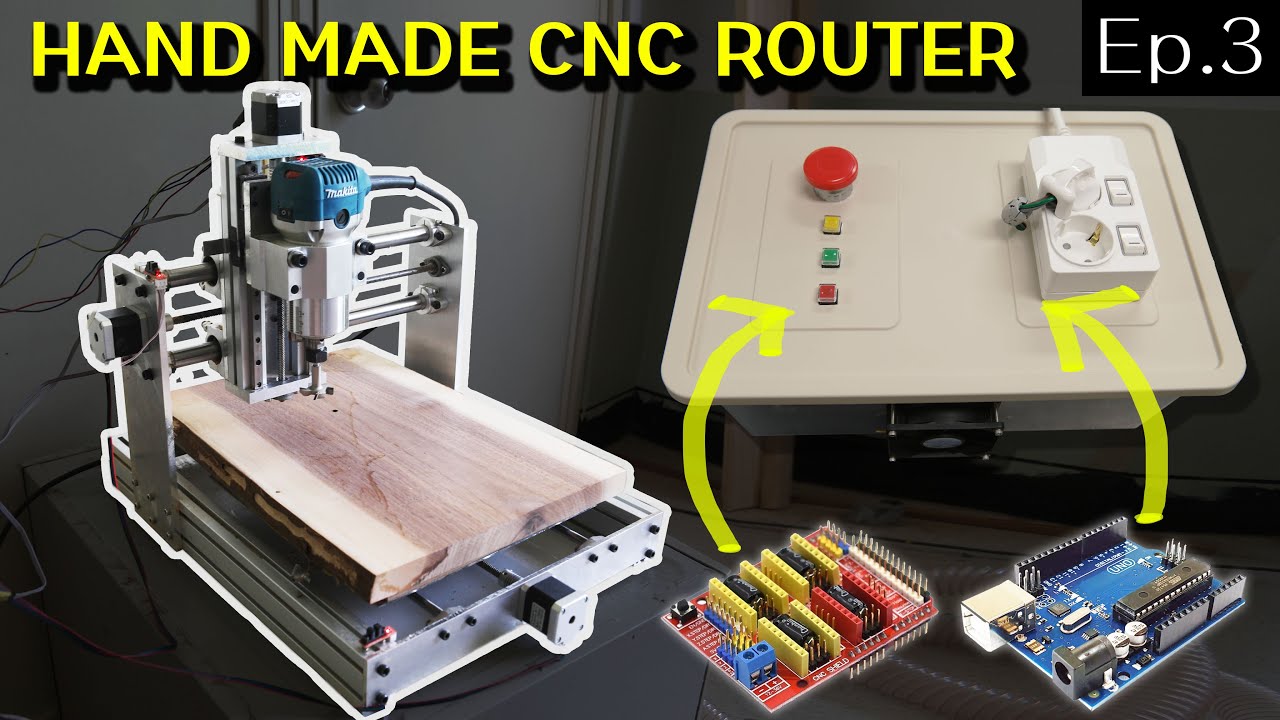 Hand made CNC Router with Arduino(Ep3. controller box)자막있음