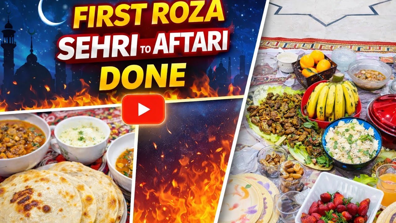 First Roza sehri to aftari routine | vlog late q..?