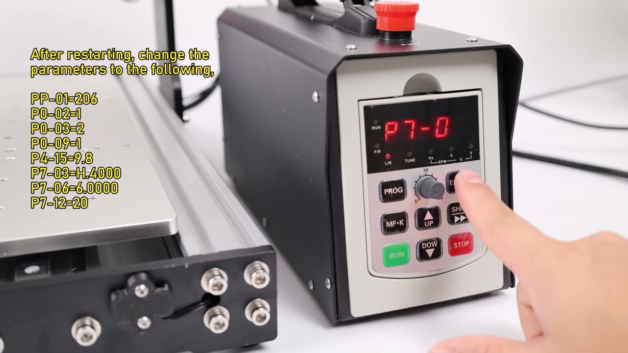 1.5kw spindle VFD restored to factory settings