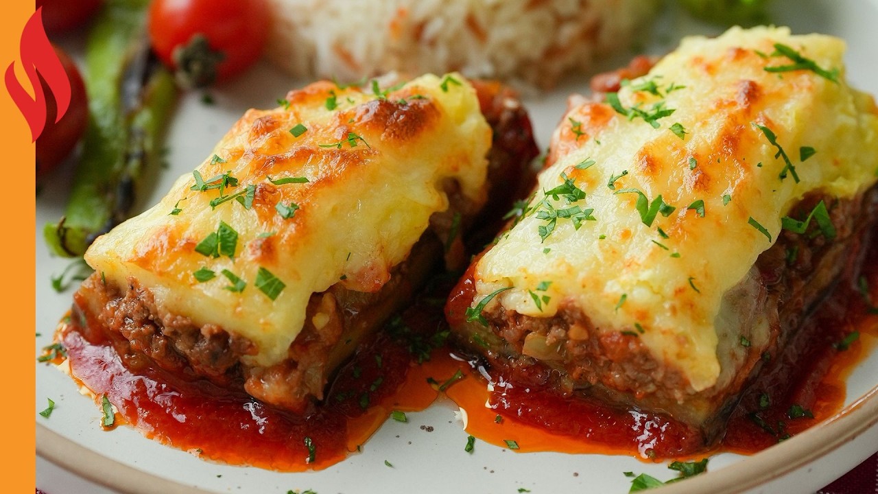 Запеченный в духовке кебаб из баклажанов с картофельным пюре | Как приготовить?