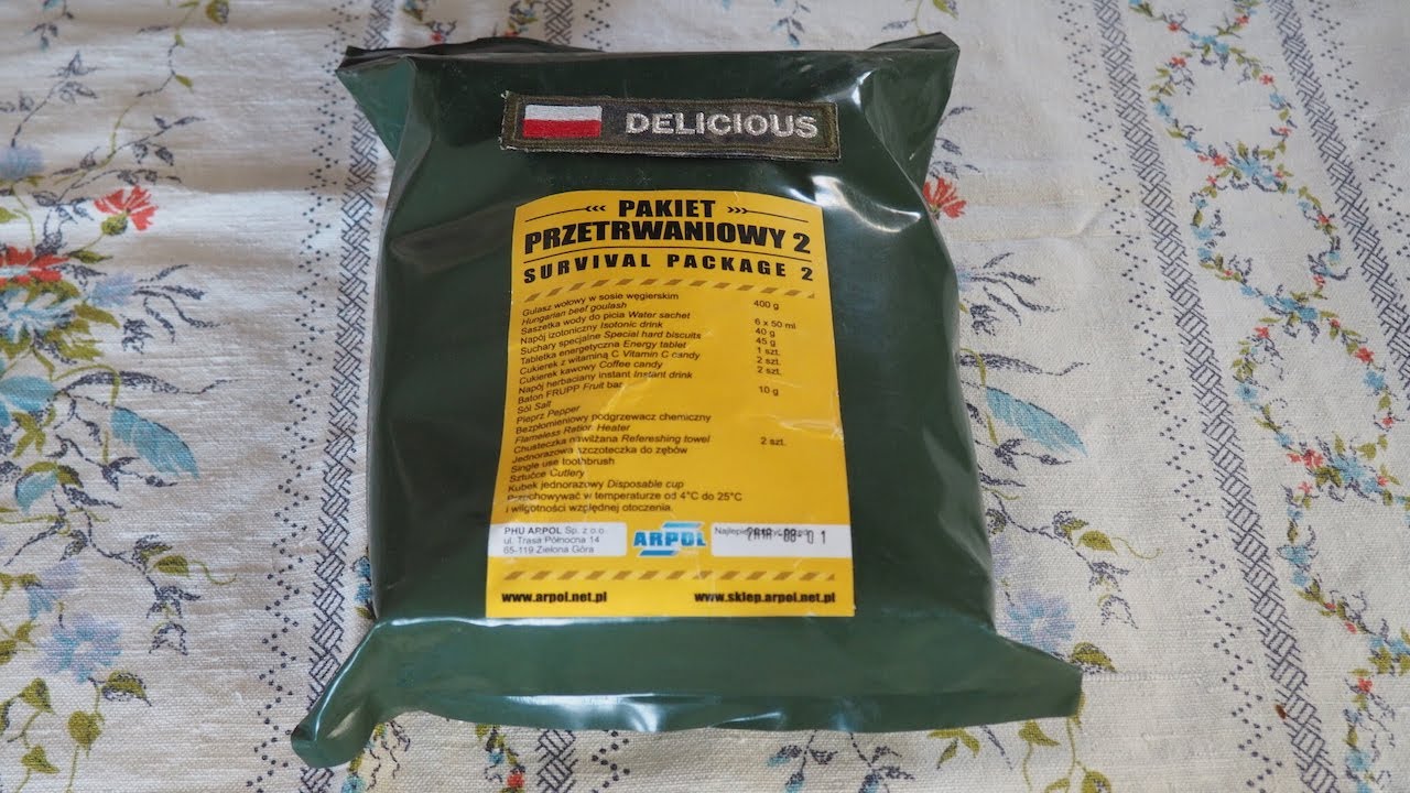 Polish commercial survival ration ARPOL menu 2
