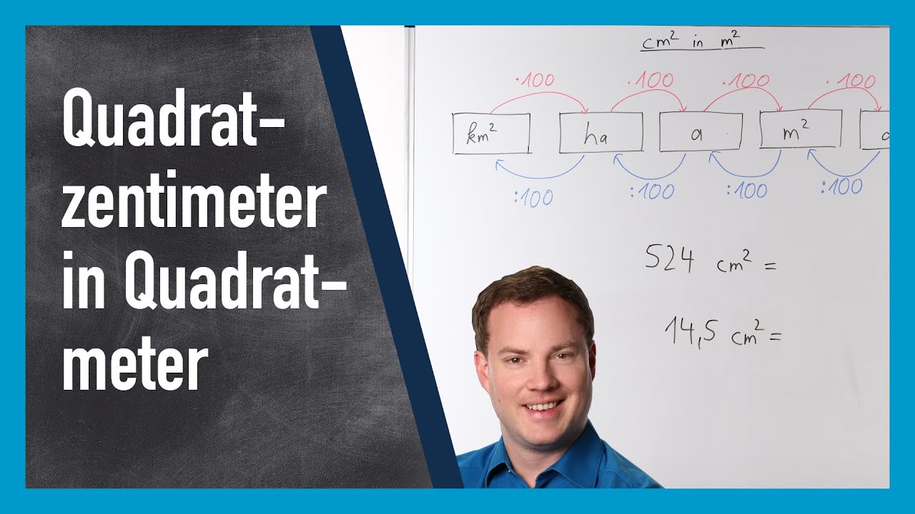 Quadratzentimeter in Quadratmeter umrechnen