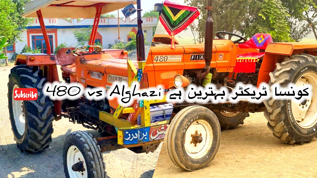Fiat 480 vs AlGhazi complete review | Ghazi vs 480 full vedio | which tractor is best