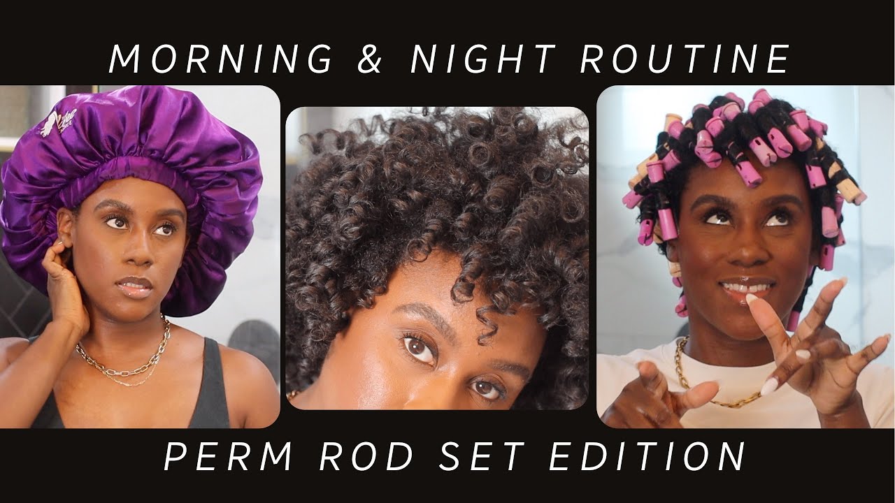 Perm Rod Set Night & Morning Routine on Type 4 Hair  | How to Stretch & Make it Last for 8 Days
