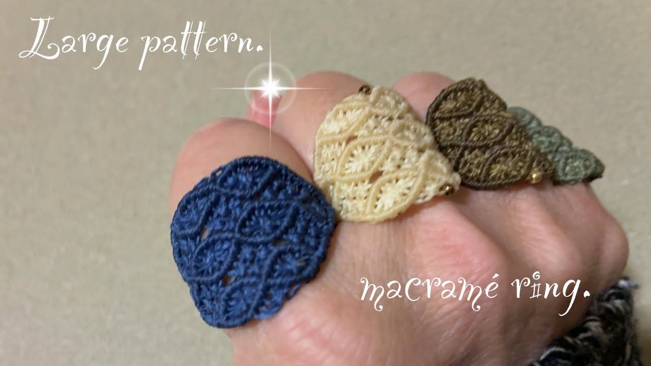 Large pattern.macramé ring.
