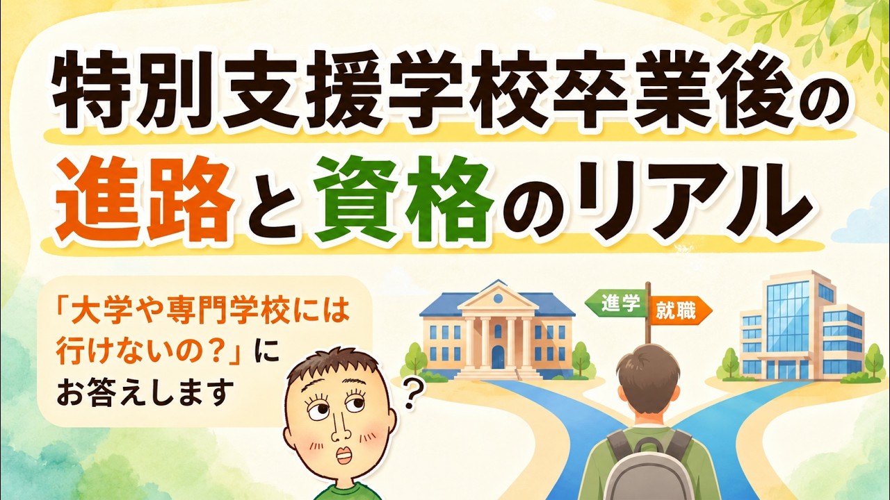 特別支援学校を卒業後したら進学できないの？支援学校卒業後の進路と資格のリアルを解説