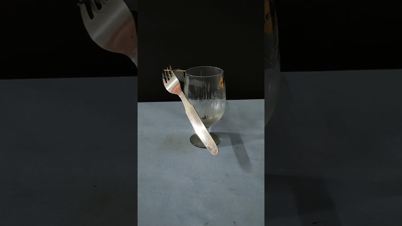 Balancing Forks & Spoon on a Toothpick &ndash; Mind-Blowing Trick! #shorts