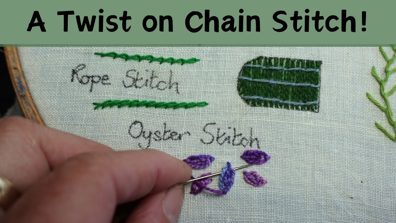 Twisted Chain Stitches: Embroidery with a Twist!