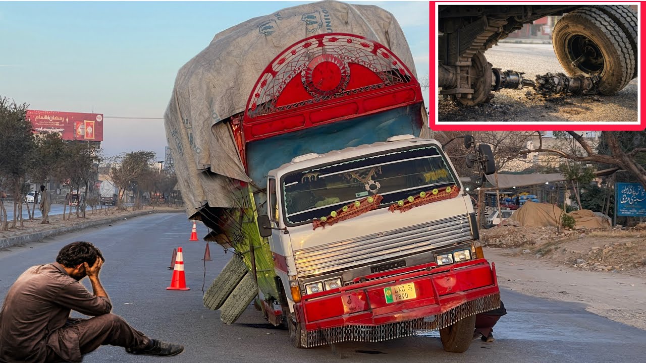 Rear Axle Snapped in Half | Heavy Load Truck Breakdown.