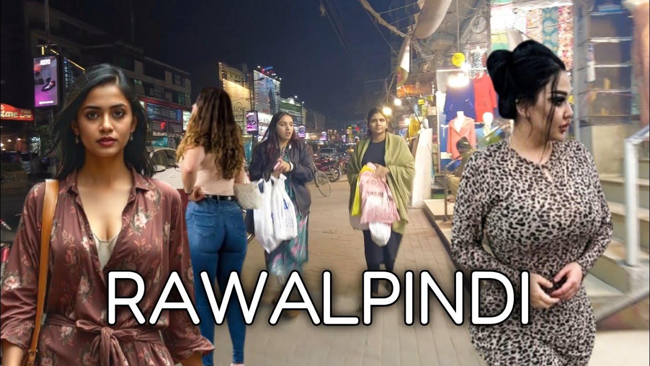 Rawalpindi Night Walk 4K HDR (2025) | Exploring Commercial Market, Satellite Town