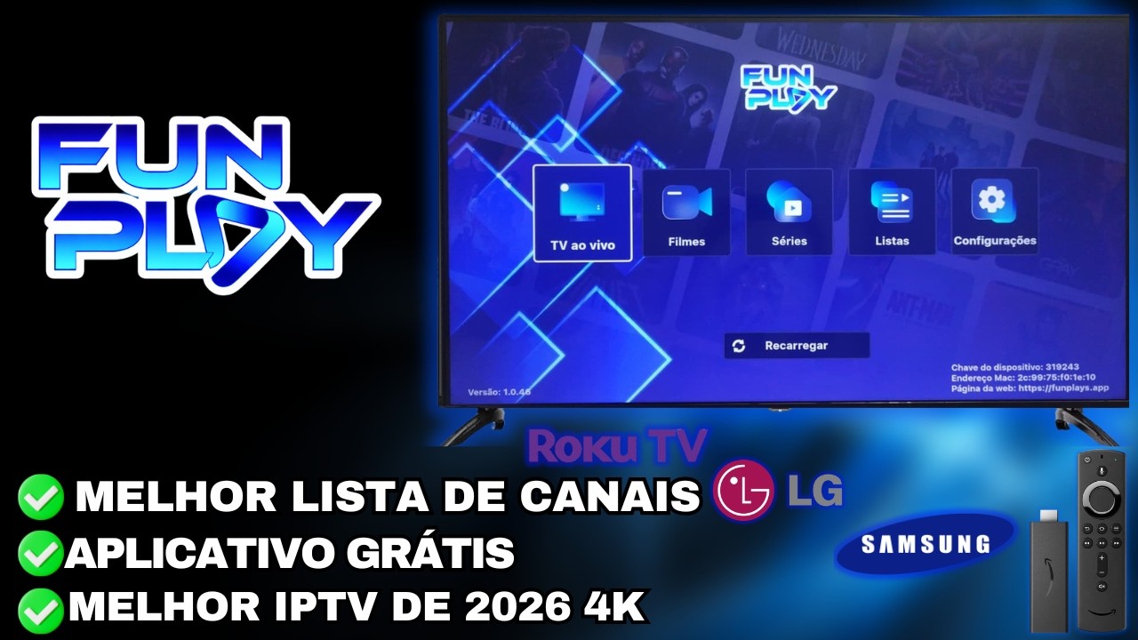 FUN PLAY IPTV 2026 - TESTE COMPLETO + COMO CONFIGURAR PASSO A PASSO