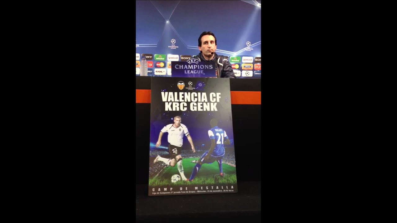 Persconferentie Unay Emery Valencia Genk 23/11/2011