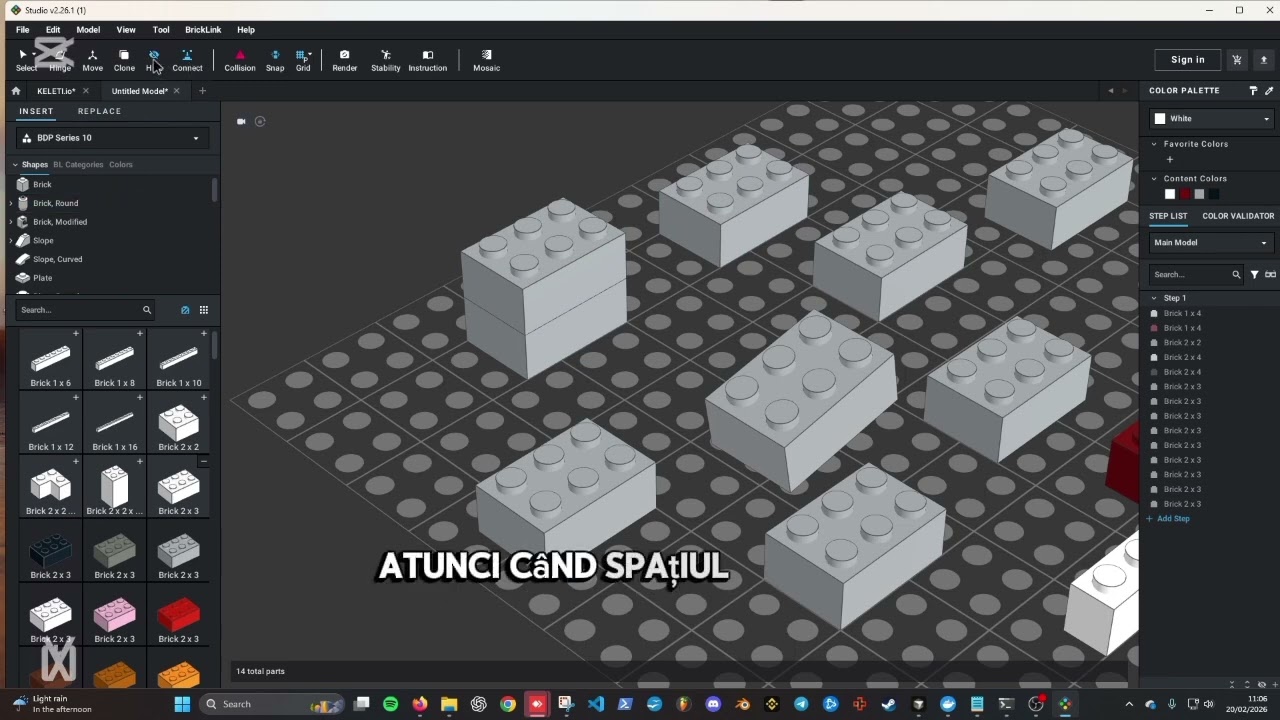BrickLink Studio Tutorial &ndash; Cum folosești Hinge & alte unelte (LEGO)