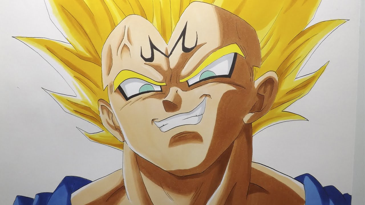 Speed draw Majin Vegeta from Dragon Ball Z ベジータ