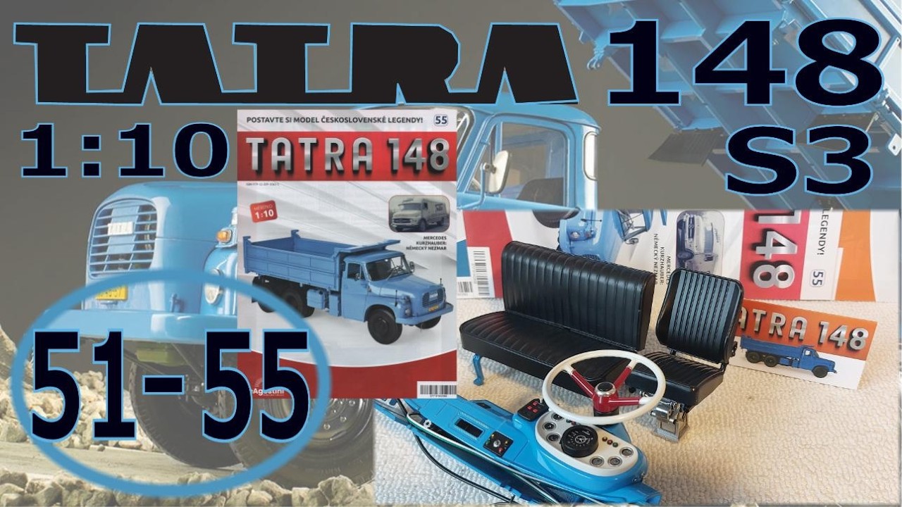 Tatra 148 S3 1:10 DeAgostini - part 51+52+53+54+55 – sedadla