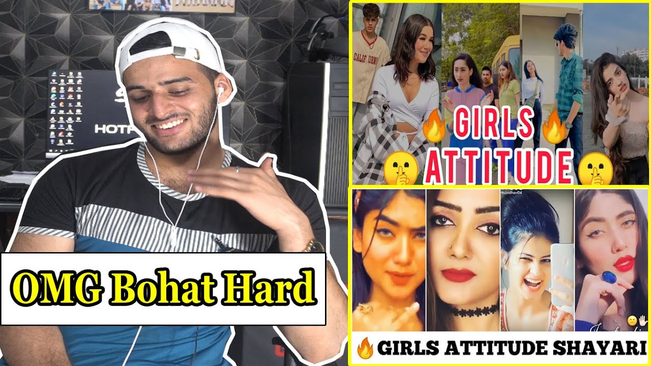 Pakistani React On Girls attitude shayari Tiktok | Single girls attitude | Indian Tiktok