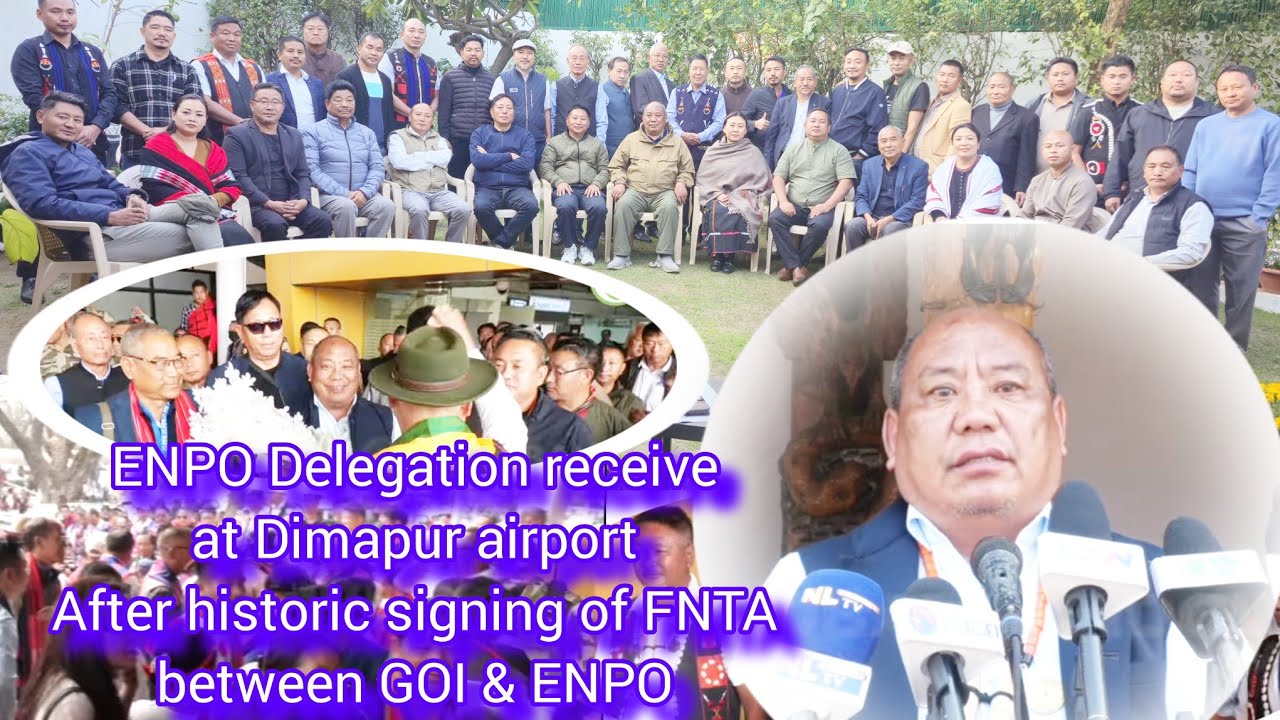 ENPO Delegation Arrives at Dimapur Airport After Historic Signing of FNTA between GOI & ENPO.