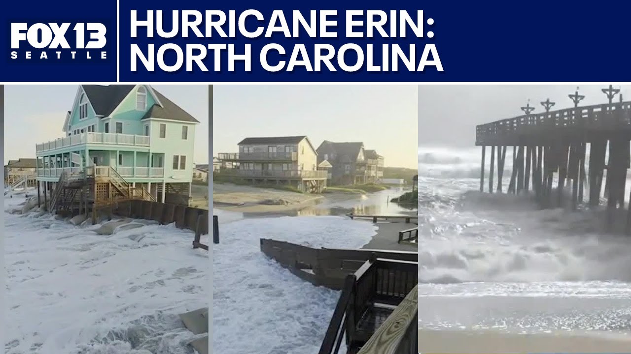 Hurricane Erin flooded roads, winds threaten homes in North Carolina