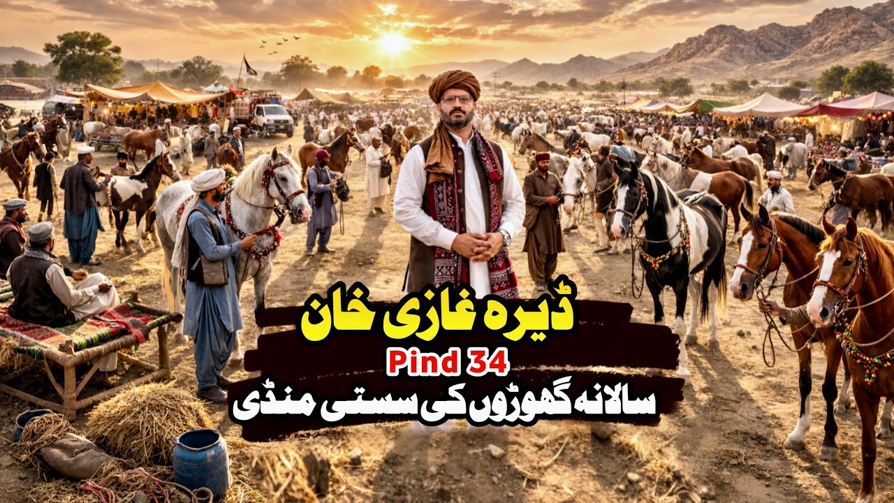 Horse Mandi Dera Ghazi Khan 2026 | Horse Festival | Horse Mandi In Pakistan | Horse Market | Pind 34