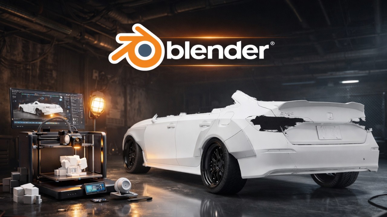 How to Design & 3D Print Real Car Body Parts (Beginner-Friendly Blender Workflow) - Pt. 1