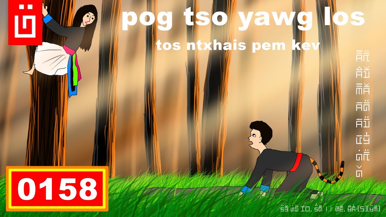 dab hais hmoob - 0158 - pog tso yawg los tos ntxhais pem kev