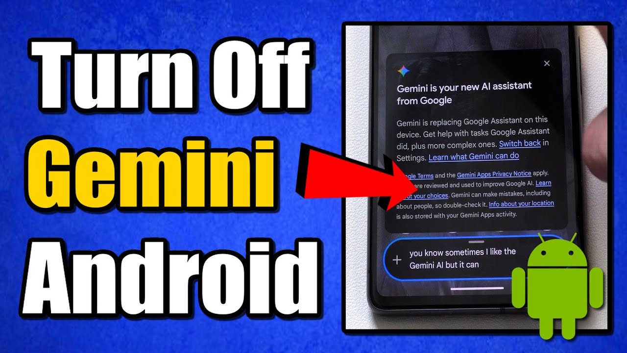 Как отключить Gemini на телефоне Android (лучший способ)