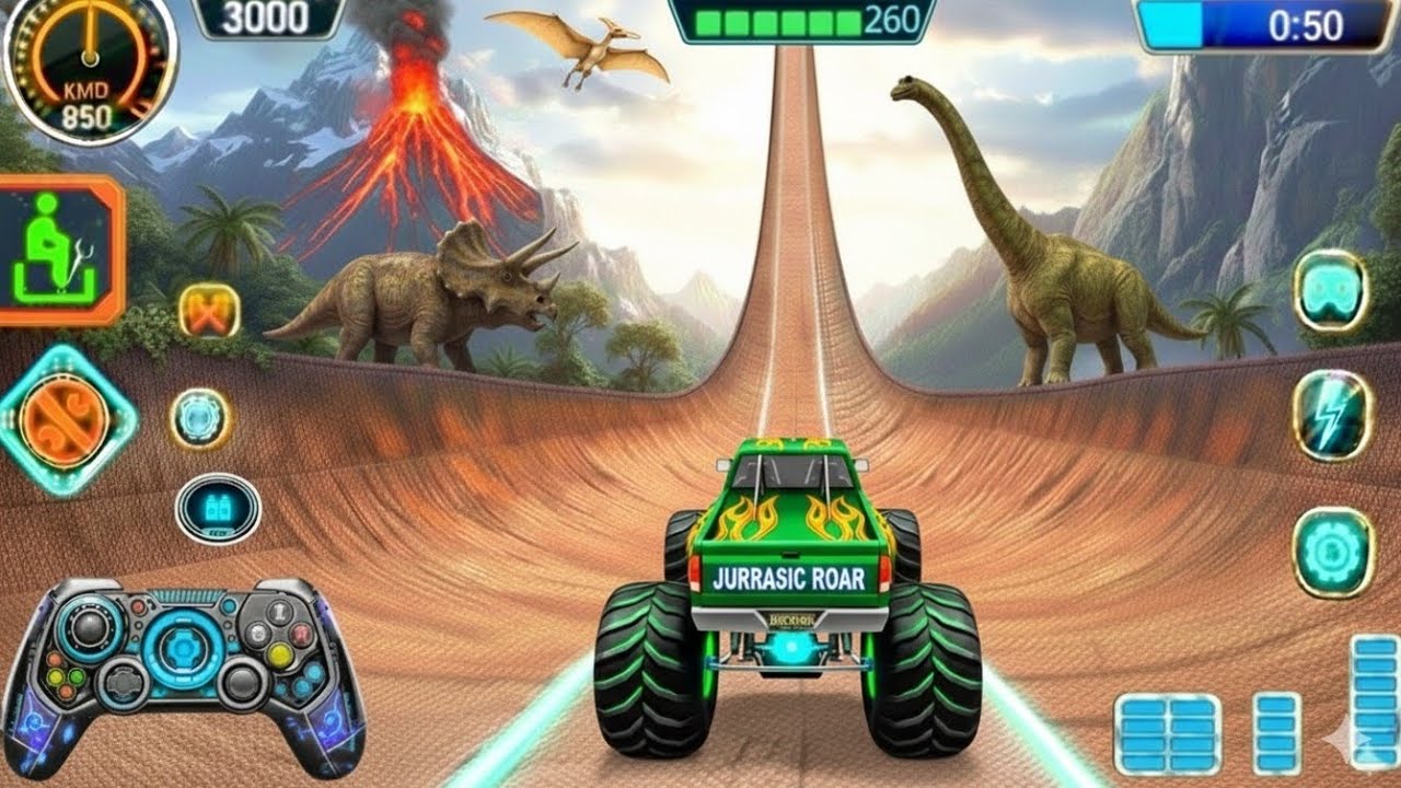 Ultimate Monster Truck Mega Ramp Racing 🏁 | Brutal Stunts, High Speed Jumps & Crashes