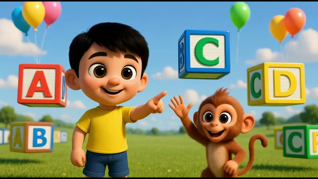ABCD Song for Kids 🎵 | A to Z Alphabet Learning in Hindi | Bhola Or Bandar