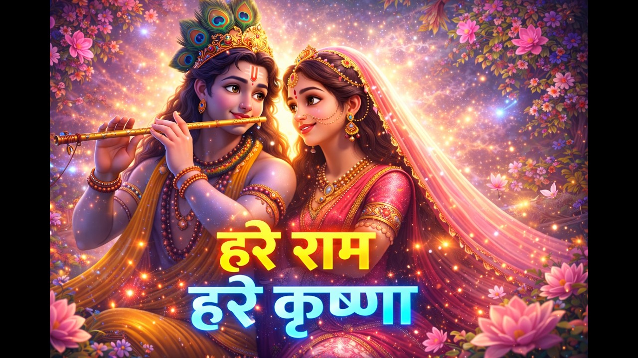 Hare Krishna Hare Rama | Radha Krishna Divine Mantra | Mind Relaxing Bhajan | Peaceful Mantra