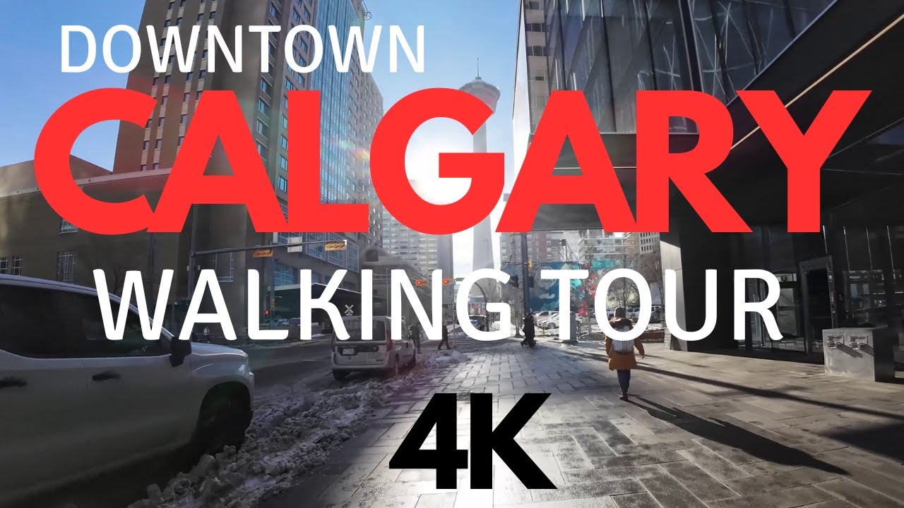 Calgary Downtown Walking Tour | Everday Life in Calgary | Winter