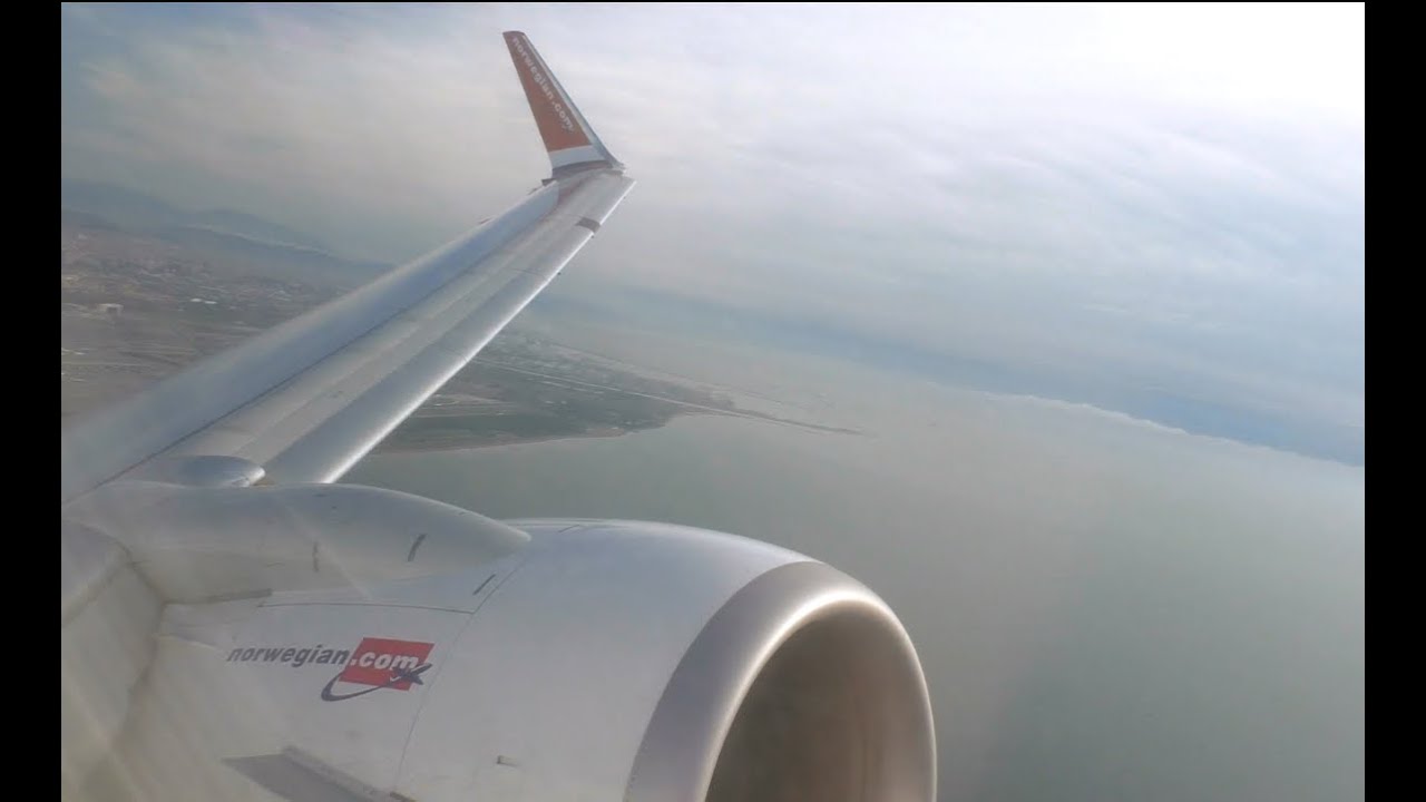 Norwegian Boeing 737-800 | Barcelona El Prat to Gatwick | Takeoff and landing - DY5164
