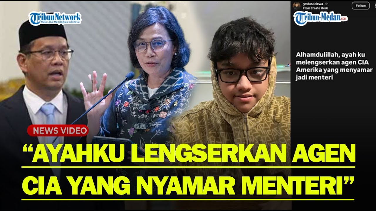 LANGSUNG BERULAH❗ Kelakuan Anak Menkeu Purbaya Ejek Sri Mulyani : Agen CIA Nyamar Jadi Menteri