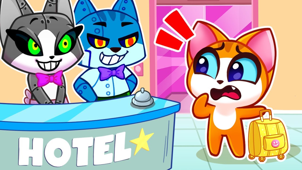 This Is A Robot Hotel! 🧳 Play Hotel With Daddy 🌟Animal Educational Video For Toddlers by Paws&Play