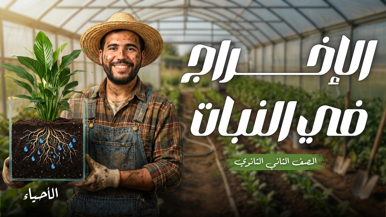 المحاضرة الثالثة من الأحياء الترم الثاني : الإخراج في النبات🍃🌻