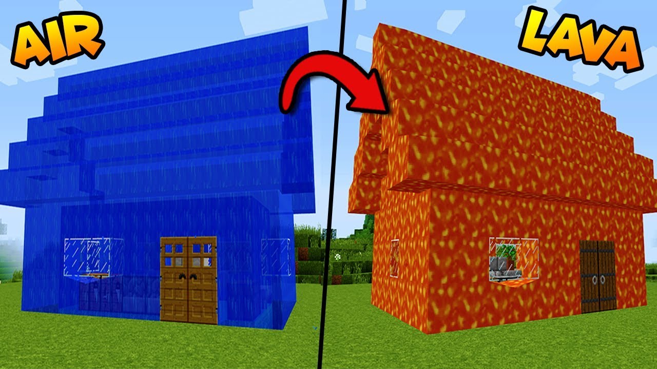 CARA MEMBUAT RUMAH DARI AIR DAN LAVA - MINECRAFT TUTORIAL