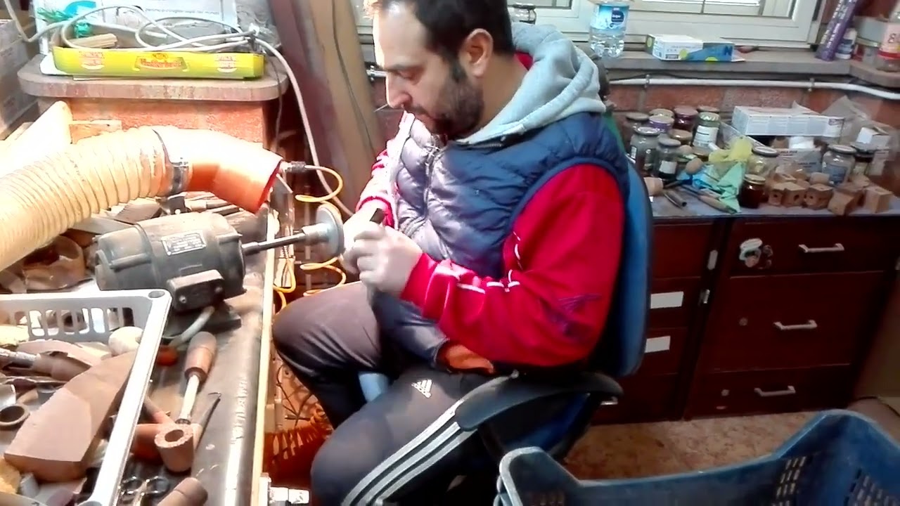 Rifinitura pipe in radica di Erica  by Carlo Carlino CALABRIA PIPE