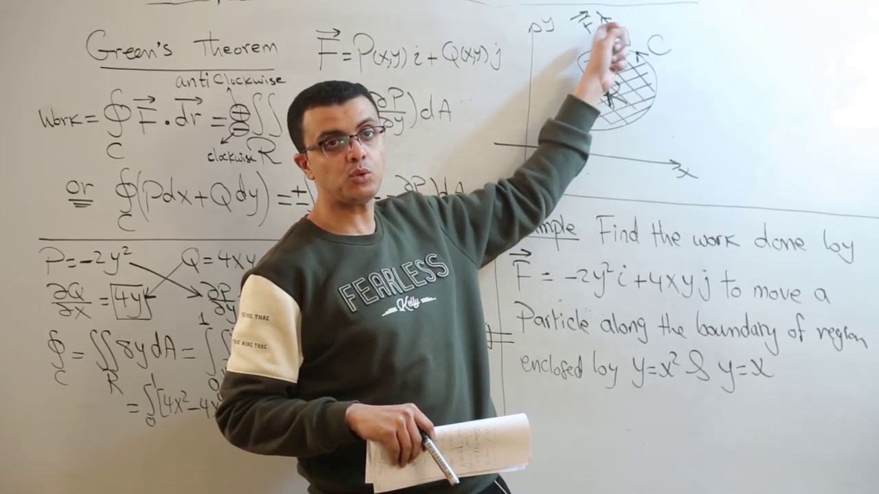 Line Integral (Green’s theorem 1) شرح math