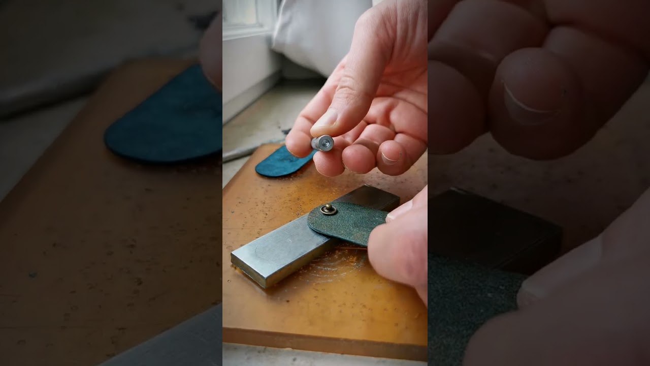 How to punch a snap button by hand with some leathercraft tools and elbow grease.